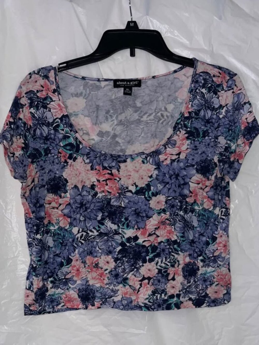 About A Girl Floral Crop Top, XL